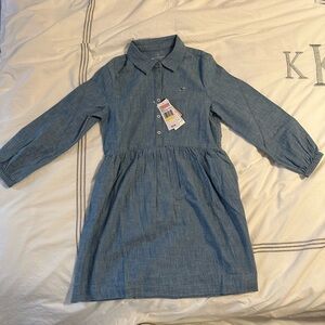 Vineyard Vines OUTLET Girls' Chambray Shirtdress, NWT, Medium, Chambray Cloud